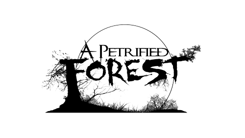 A petrified forest logo - black