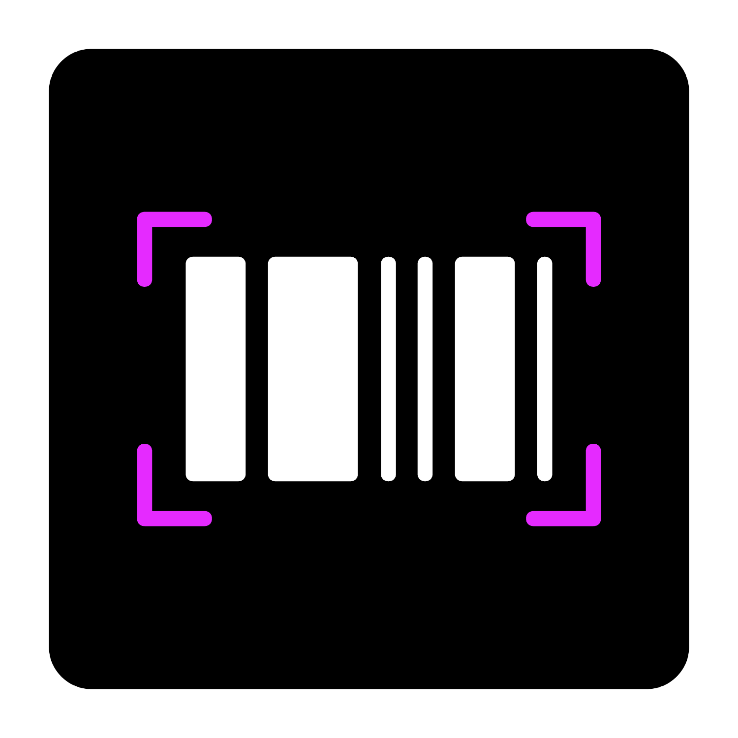 An app icon of a bar code