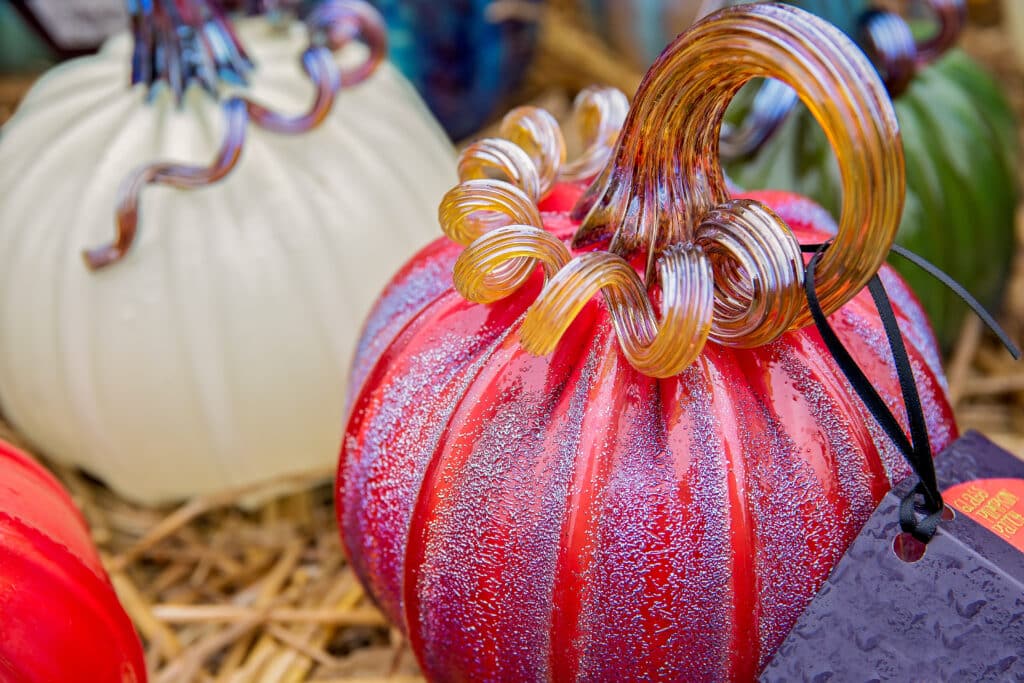 Hand blown glass pumpkins 