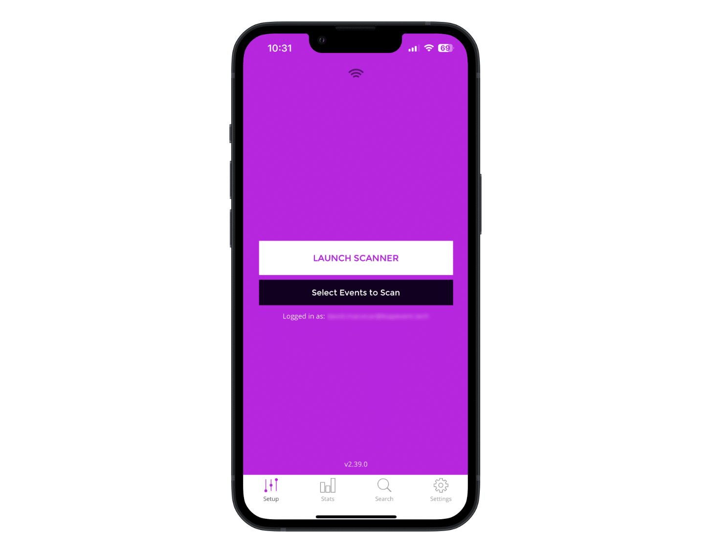 A screenshot of the TicketLeap scanning app