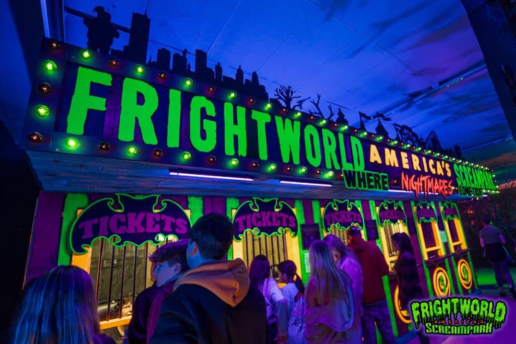 box office ticket booth at Frightworld