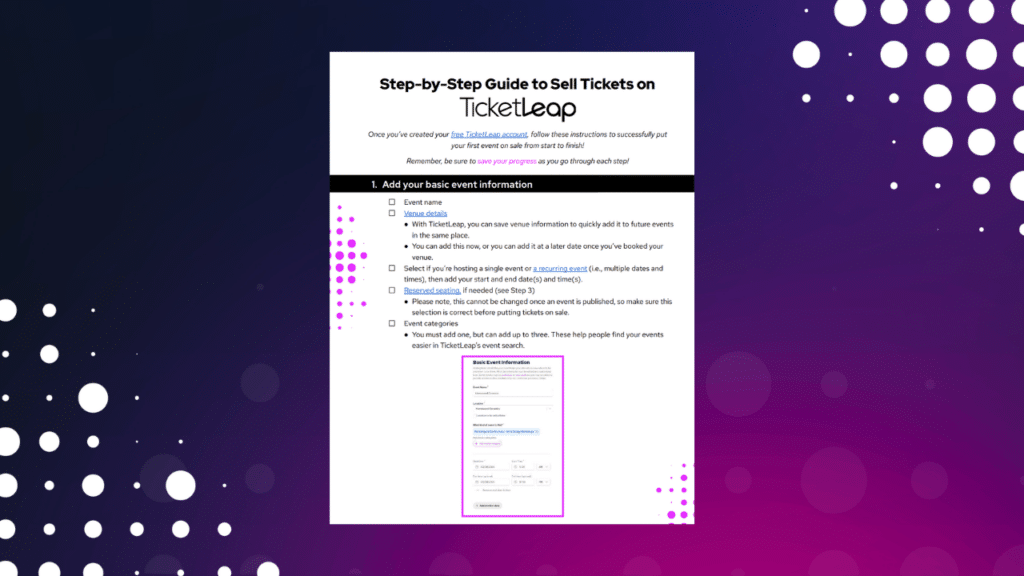 Your Ultimate Checklist for Selling Tickets Online