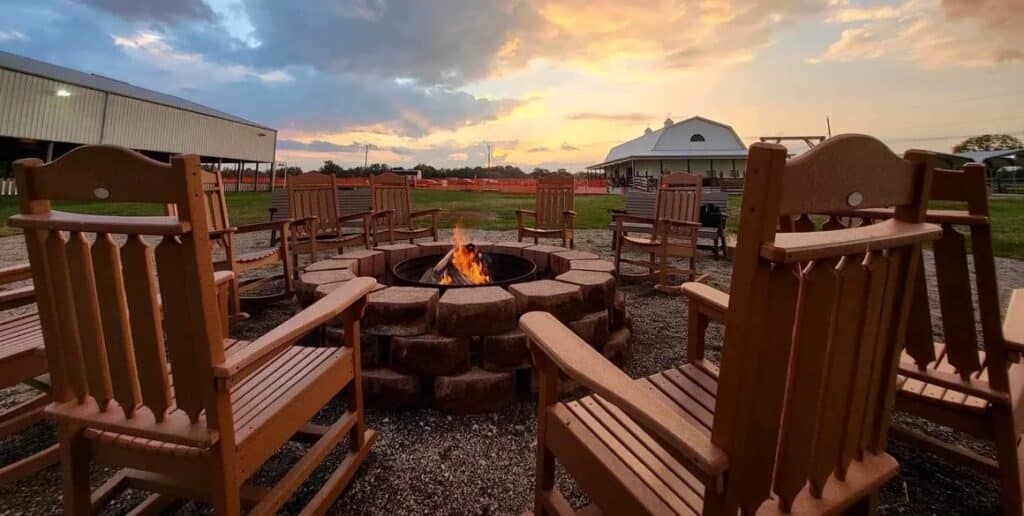 bonfire at Niederman Family Farm