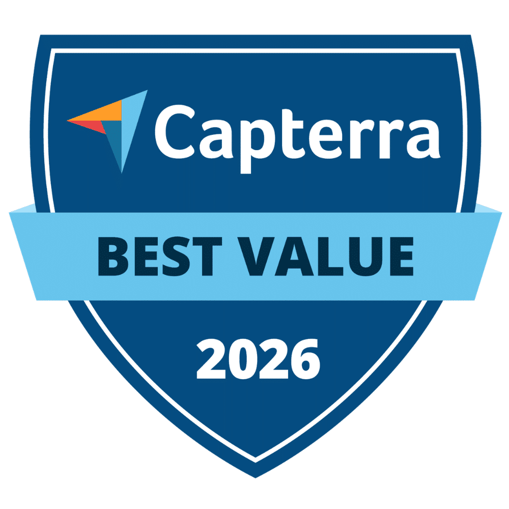 Capterra Best Value 2026 badge